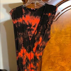 Long Tye-dye African wrap dress